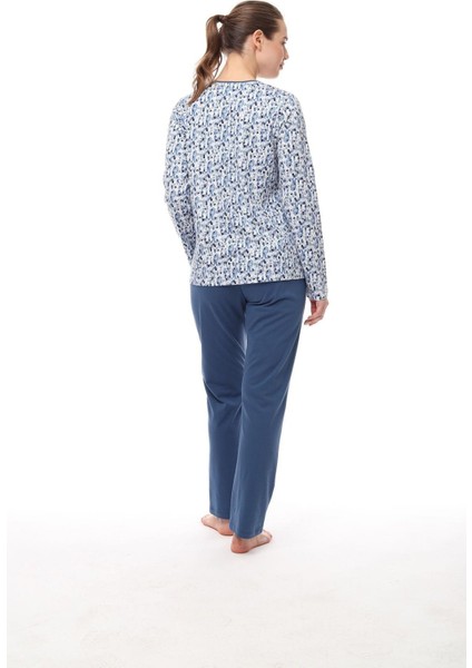 1547 Uzun Kollu Kadın Pijama Takım