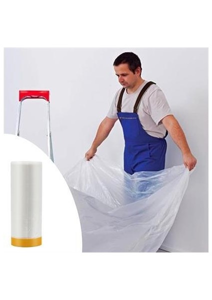 Buffer® Boya Badana Eşya Koruma Hışır Örtüsü 280CM x 15 mt Yapışkanlı Hışır Örtü