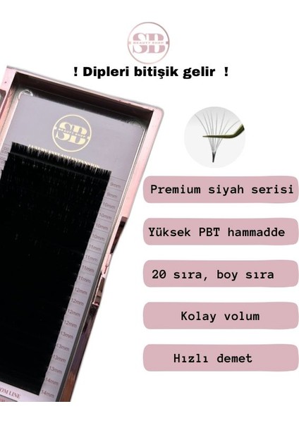 Sb Beauty Çek Bırak Ipek Kirpik, cc Kıvrım, 0.07 Kalınlık, Boy Kutu 12MM Uzunluk, 20 Sıra modelleri