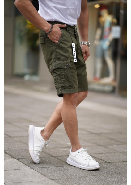 Erkek Bermuda Kargo Cepli Kapri Şort Yeni Sezon