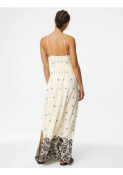 Halter Yaka Maxi Plaj Elbisesi modelleri