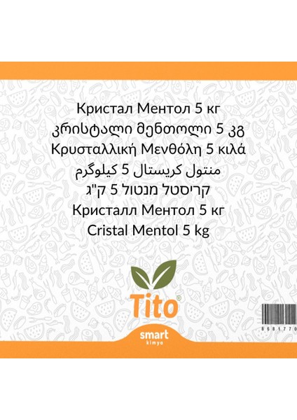 Kristal Mentol 5 kg fiyatları