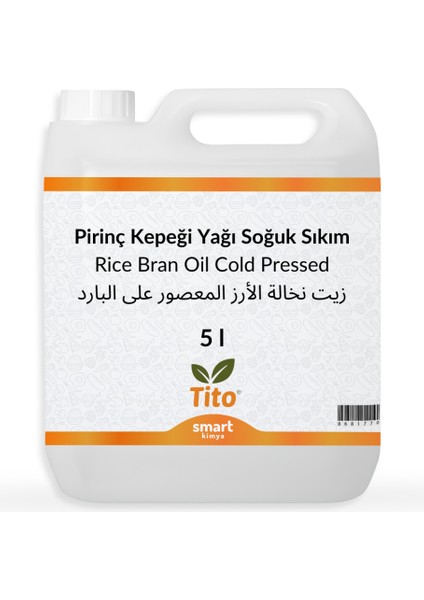 Pirinç Kepeği Yağı Soğuk Sıkım 5 Litre