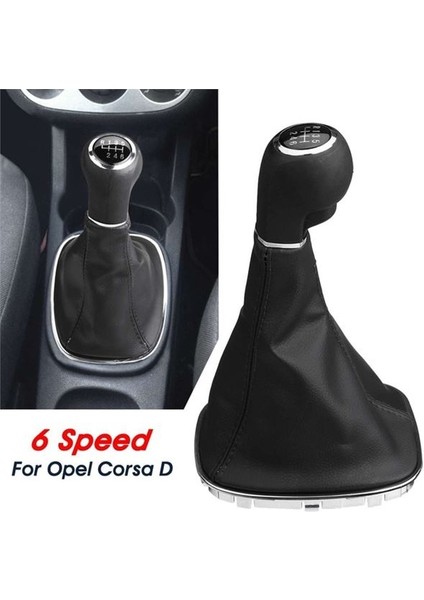 Opel Corsa D Topuzlu Vites Körüğü 6 Ileri Krom Halkalı 738305
