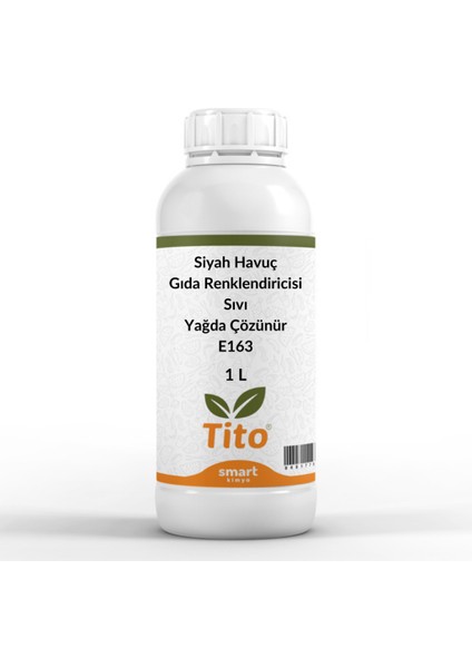 Siyah Havuç Gıda Renklendiricisi Sıvı Yağda Çözünür E163 1 Litre