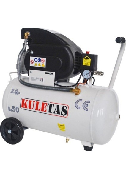 700 ve Üstü 50 Lt 2 Hp Yağlı Hava Kompresör 2-2,5 50 L 2 Yıl 220 Watt