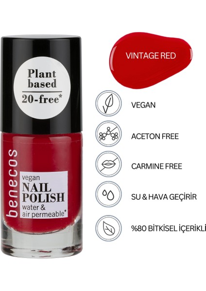 Doğal İçerikli Vegan Oje - Benecos Nail Polish 20 Free fiyatları