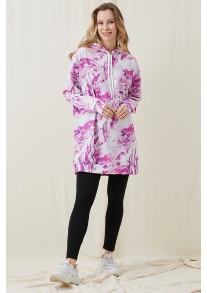 Batik Desenli Kapüşonlu Sweatshirt modelleri