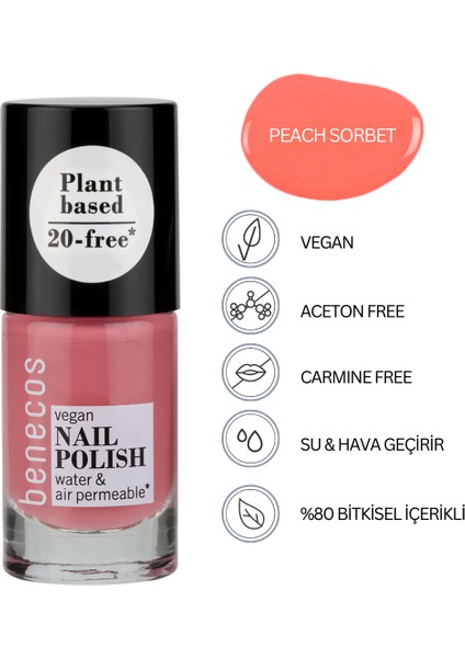 Doğal İçerikli Vegan Oje - Benecos Nail Polish 20 Free