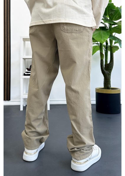 Erkek Baggy Kalıp Pantolon Kahverengi Edw130