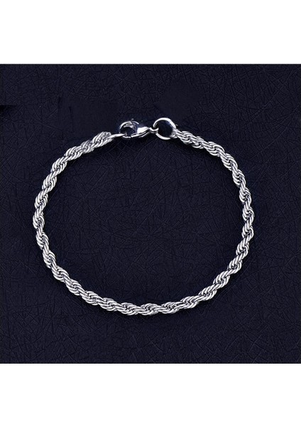 Paslanmaz Çelik Erkek Burgu Zincir Bileklik