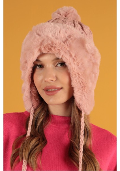 Ponponlu Kadın Bere-Pembe fırsatları