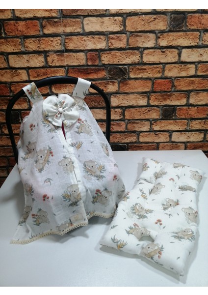 Muslin Puset Örtüsü ve Puset Minderi 2'li Set fiyatları