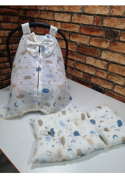 Muslin Puset Örtüsü ve Puset Minderi 2'li Set fiyatları