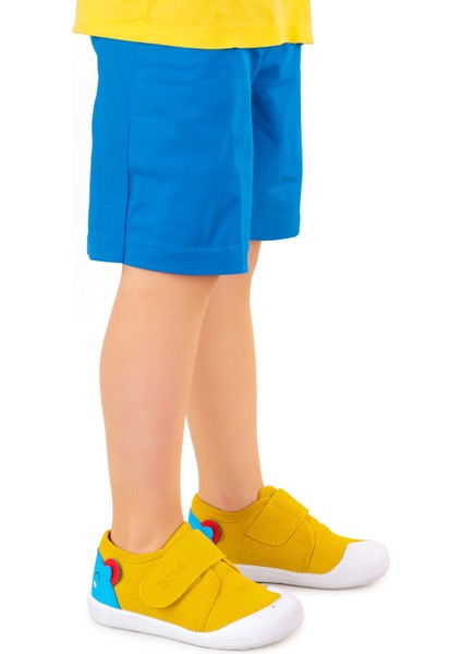 Catly Cırtlı Erkek Bebek Ilk Adım Panduf Ayakkabı Sarı