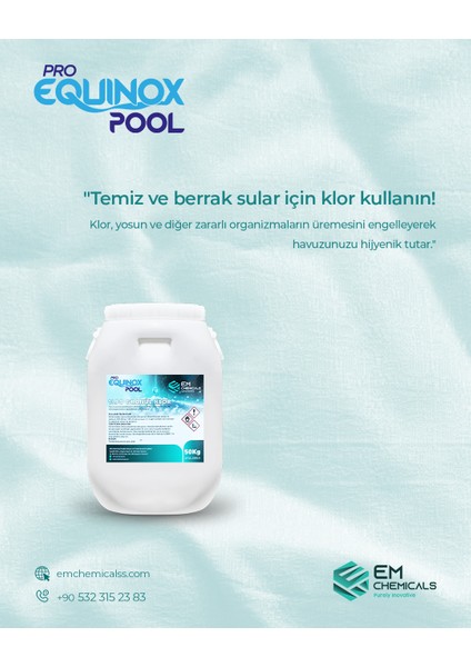 Proequınoxpool %90 Granül Klor 50KG-PLASTIK Bidon Pe modelleri