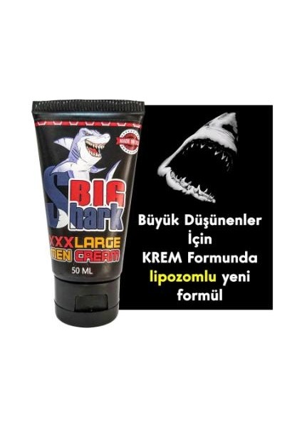 Bigshark Xxx Large Men Cream 50ML-PENIIS Büüyütüücü Cream Lipozomlu Formül