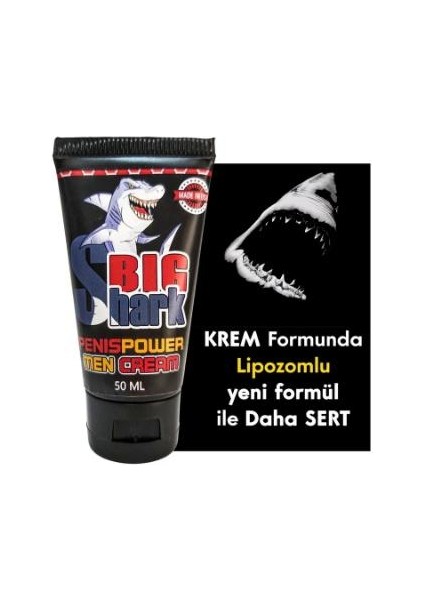 Bigshark Peniis Power Men Cream 50ML/LIPOZOMLU Formül Ile Daha Sert