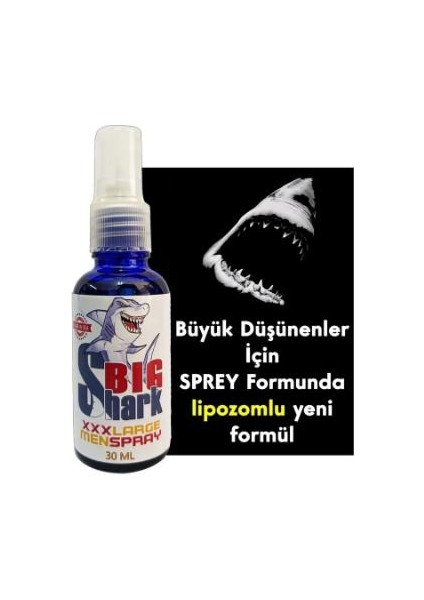 Bigshark Xxx Large Men Spray 30ML-PENIIS Büüyütüücü Spray Lipozomlu Formül