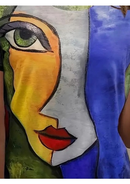 Kadın Kısa Kollu Yüz Baskılı Süprem T-Shirt fiyatları