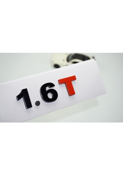 1.6t Bagaj Siyah Kırmızı Yazı Logo Volkswagen Ile Uyumlu