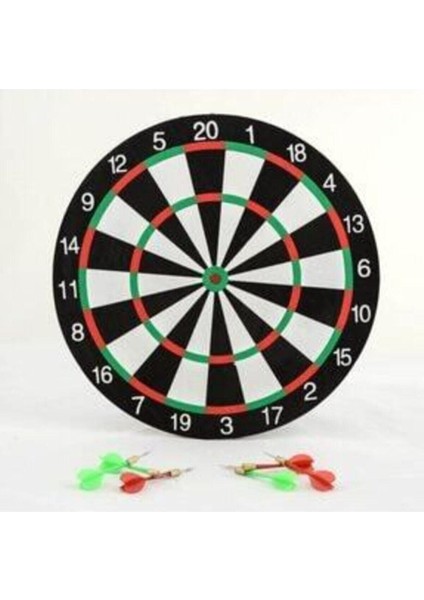 Dart Board Çift Taraflı Dart Tahtası Orta Boy Dard 4 Ok - 30CM - 12''