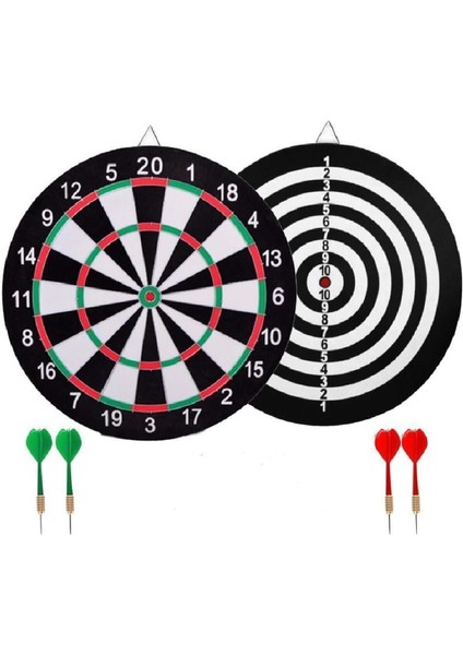 Dart Board Çift Taraflı Dart Tahtası Orta Boy Dard 4 Ok - 30CM - 12'' fiyatları