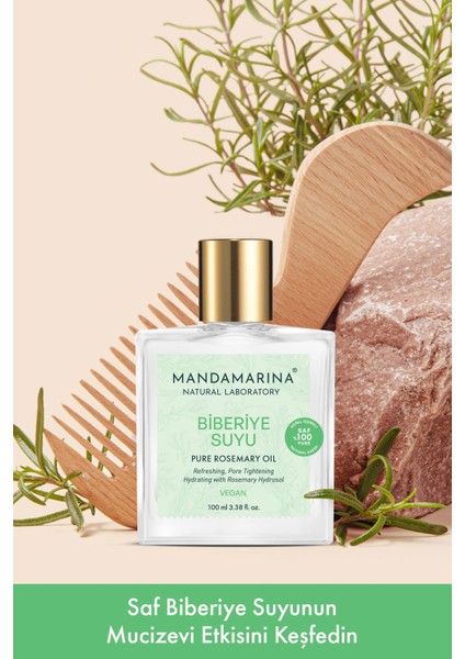 Biberiye Suyu Güçlendirici Saç Toniği Doğal ve Saf 100 ml Cam Şişe Spreyli fırsatları
