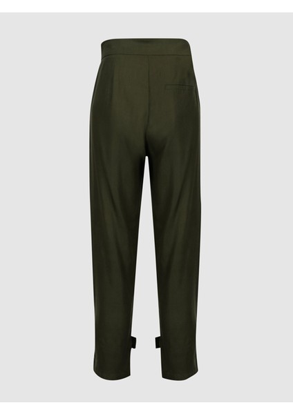 Kadın Düz Paça Regular Yeşil Pantolon modelleri
