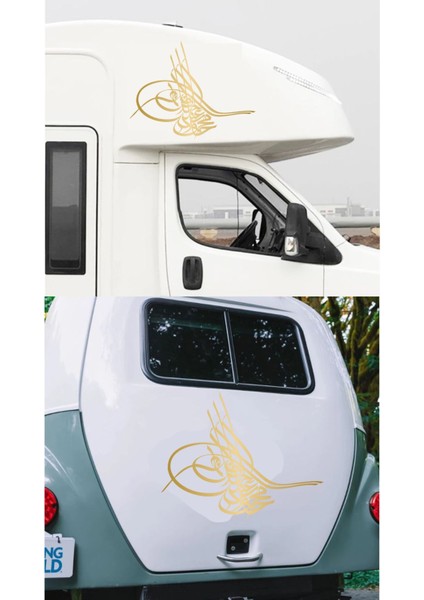 Osmanlı Tuğrası Tugra Araba Oto Motosiklet Karavan Sticker 00060