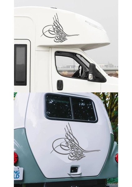 Osmanlı Tuğrası Tugra Araba Oto Motosiklet Karavan Sticker 00060