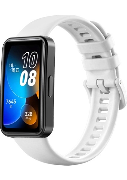Huawei Band 8 - 9 - 10 Uyumlu Renkli Tokalı Silikon Akıllı Saat Kordon Kayış Bileklik