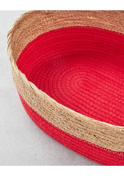 Colorful Lines Kağıt Ip Sepet Kırmızı modelleri
