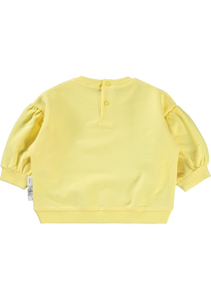 Kız Bebek Sweatshirt 6-18 Ay Açık Sarı