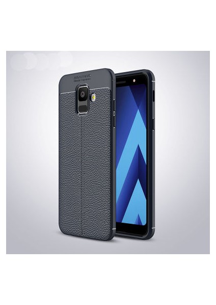 Samsung Galaxy A6 2018 Deri Desenli Yüksek Koruma Sağlayan Niss Premium Silikon Kılıf