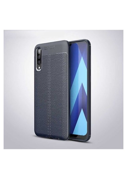 Samsung Galaxy A70 Deri Desenli Yüksek Koruma Sağlayan Niss Premium Silikon Kılıf