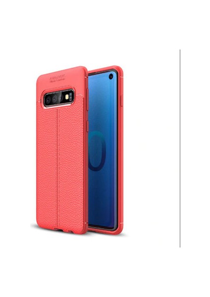 Samsung Galaxy S10 Plus Deri Desenli Yüksek Koruma Sağlayan Niss Premium Silikon Kılıf