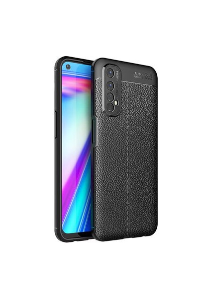 Realme 7 Deri Desenli Yüksek Koruma Sağlayan Niss Premium Silikon Kılıf