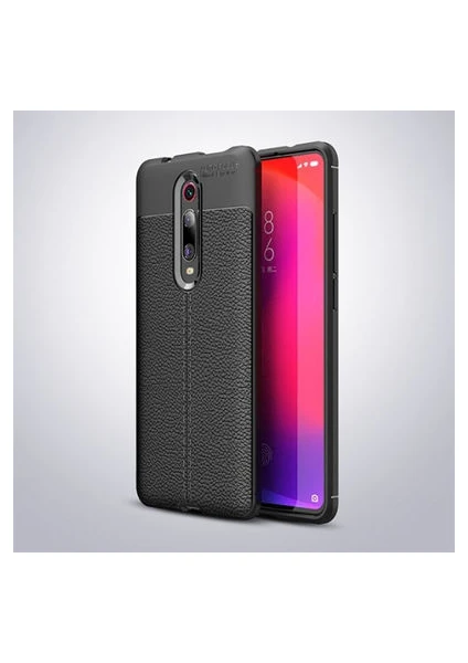 Techno Guru Xiaomi Mi 9t Deri Desenli Yüksek Koruma Sağlayan Niss Premium Silikon Kılıf