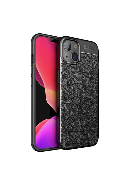 iPhone 13 Deri Desenli Yüksek Koruma Sağlayan Niss Premium Silikon Kılıf