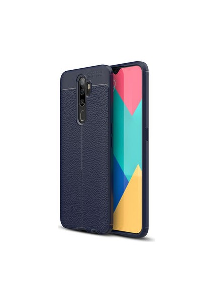 Oppo A5 2020 Deri Desenli Yüksek Koruma Sağlayan Niss Premium Silikon Kılıf