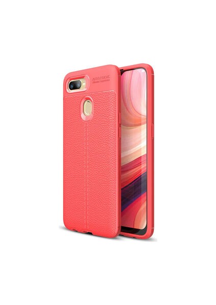 Oppo Ax7 Deri Desenli Yüksek Koruma Sağlayan Niss Premium Silikon Kılıf