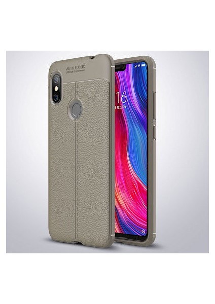 Redmi Note 6 Pro Deri Desenli Yüksek Koruma Sağlayan Niss Premium Silikon Kılıf
