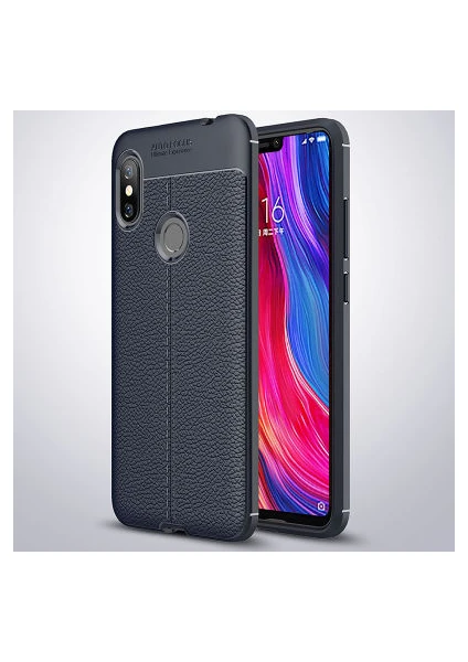 Techno Guru Redmi Note 6 Pro Deri Desenli Yüksek Koruma Sağlayan Niss Premium Silikon Kılıf