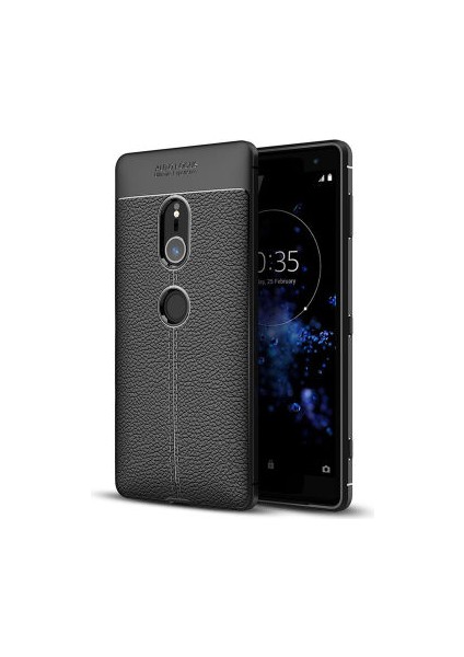 Sony Xperia Xz2 Deri Desenli Yüksek Koruma Sağlayan Niss Premium Silikon Kılıf