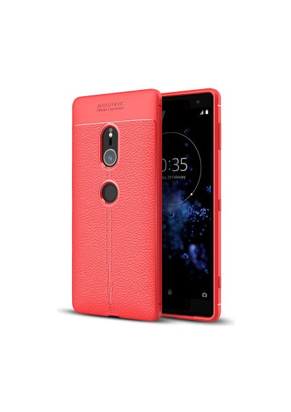 Sony Xperia Xz2 Deri Desenli Yüksek Koruma Sağlayan Niss Premium Silikon Kılıf