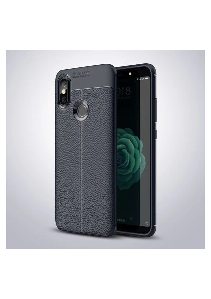 Techno Guru Xiaomi Mi 8 Deri Desenli Yüksek Koruma Sağlayan Niss Premium Silikon Kılıf