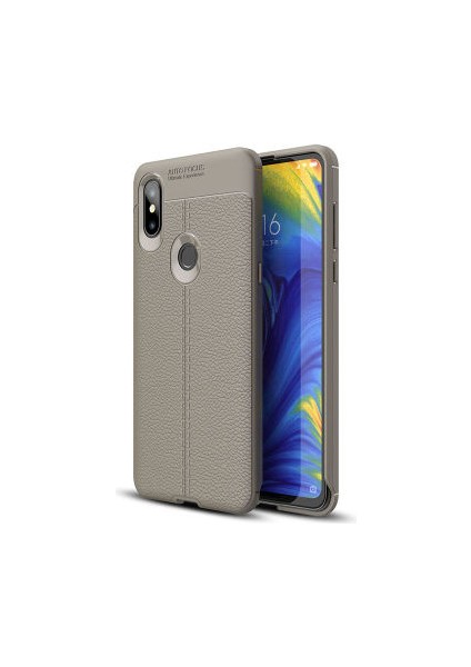 Xiaomi Mi Mix 3 Deri Desenli Yüksek Koruma Sağlayan Niss Premium Silikon Kılıf