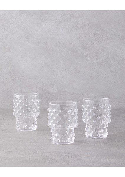 Bubbles Cam 3'lü Bardak 300 ml Şeffaf