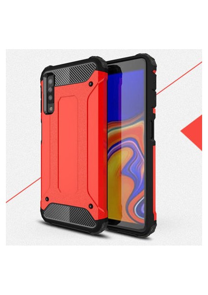 Samsung Galaxy A9 2018 Tam Koruma Sağlayan Çift Katmanlı Crash Premium Sert Silikon Kılıf